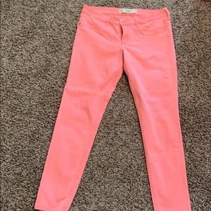 Coral A&F Skinny jeans. Size 10R